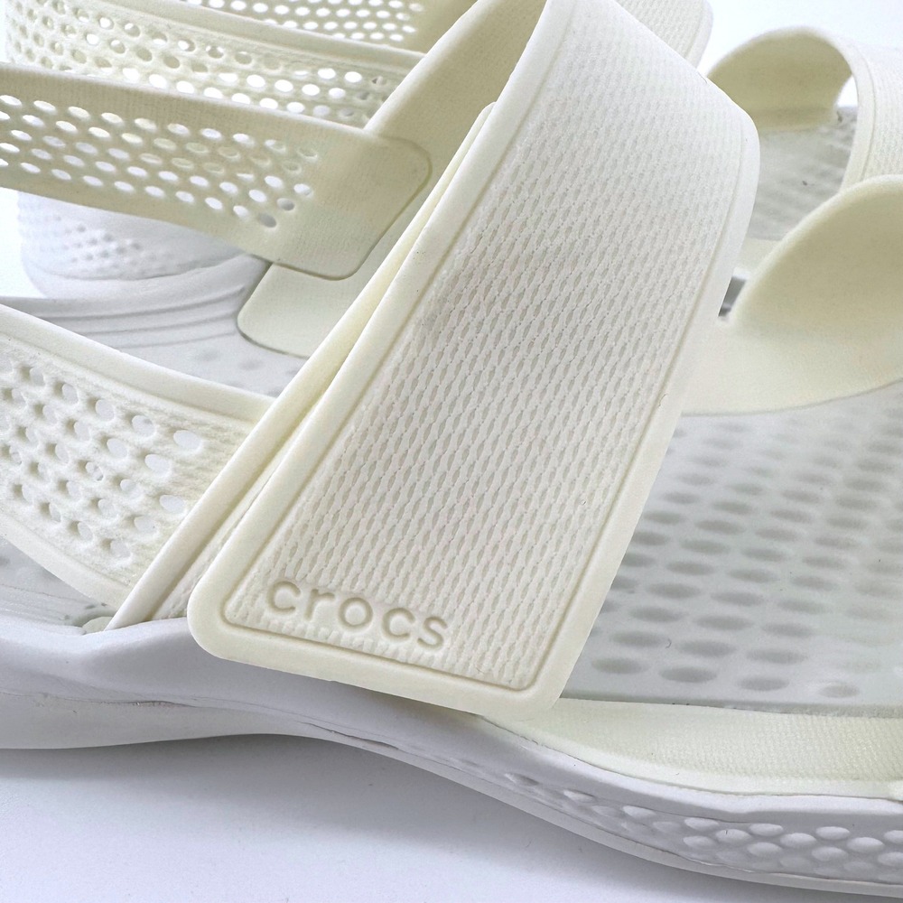 Crocs LiteRide 360 Sandal Women Size 10 Cream White Athletic Comfort Strappy - Picture 2 of 7